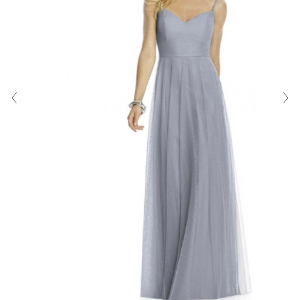 After Six Tulle A-Line Gown Wedding V-neck